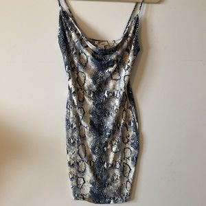 snake print dress